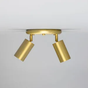 Evanston Directional Brass Ceiling Dual Spotlight - 6 Finishes Kitchen Ceiling Lights Great Lighting UK Ltd