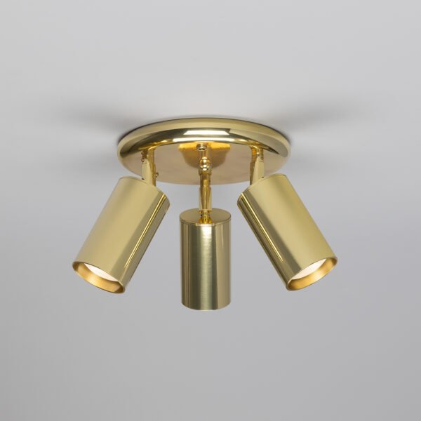 Evanston Brass Three Light Directional Spotlight Kitchen Ceilings Lights Great Lighting UK Ltd