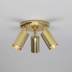Evanston Brass Three Light Directional Spotlight Kitchen Ceiling Lights Great Lighting UK Ltd