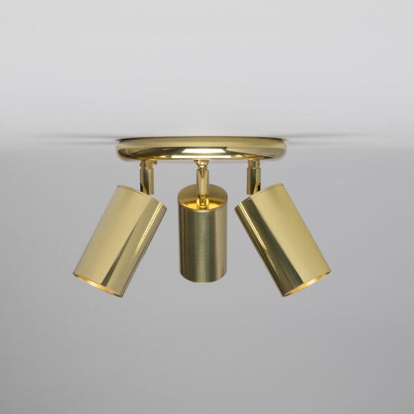 Evanston Brass Three Light Directional Spotlight Kitchen Ceilings Lights Great Lighting UK Ltd