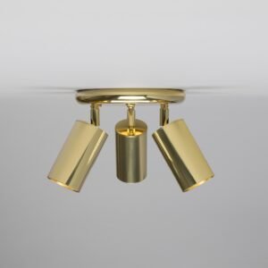 Evanston Brass Three Light Directional Spotlight Kitchen Ceiling Lights Great Lighting UK Ltd