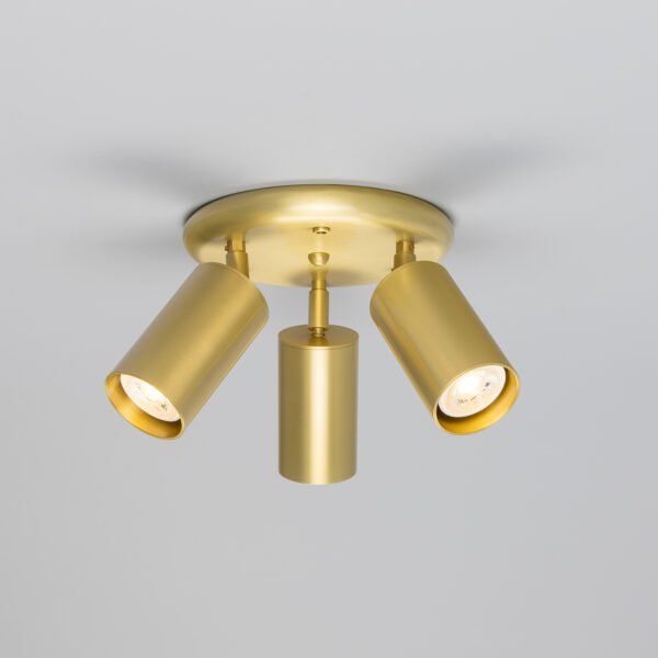 Evanston Brass Three Light Directional Spotlight Kitchen Ceilings Lights Great Lighting UK Ltd