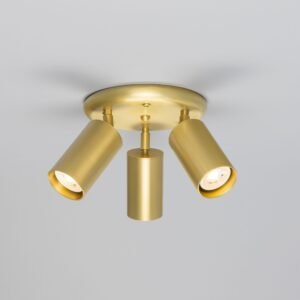 Evanston Brass Three Light Directional Spotlight Kitchen Ceiling Lights Great Lighting UK Ltd