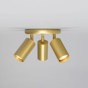 Evanston Brass Three Light Directional Spotlight Kitchen Ceiling Lights Great Lighting UK Ltd