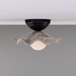 Rivale Ceiling Light with Wavy Marbled Ceramic Shade Ceramic Ceiling Lights Great Lighting UK Ltd