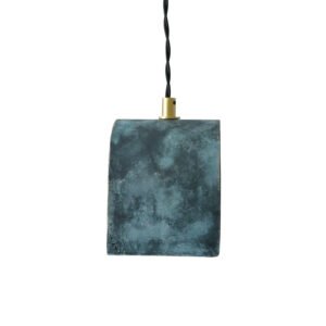 Tansy Minimalist Organic Ceramic Pendant Light in Blue Earth Ceramic Pendant Lighting Great Lighting UK Ltd