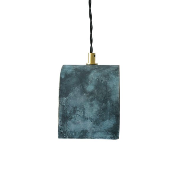 Tansy Minimalist Organic Ceramic Pendant Light in Blue Earth Ceramic Pendant Lighting Great Lighting UK Ltd