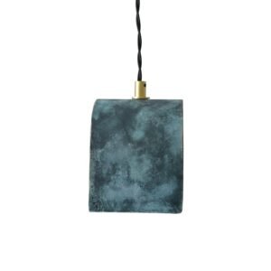Tansy Minimalist Organic Ceramic Pendant Light in Blue Earth Ceramic Pendant Lighting Great Lighting UK Ltd