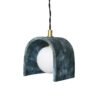 Tansy Minimalist Organic Ceramic Pendant Light in Blue Earth Ceramic Pendant Lighting Great Lighting UK Ltd