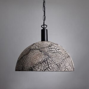 Kauri Organic Black Clay Ceramic Dome Pendant Light 37cm Ceramic Pendant Lighting Great Lighting UK Ltd