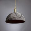 Kauri Organic Black Clay Ceramic Dome Pendant Light 37cm Ceramic Pendant Lighting Great Lighting UK Ltd