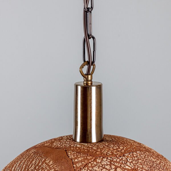 Kauri Organic Red Iron Ceramic Dome Pendant Light Ceramic Pendant Lighting Great Lighting UK Ltd