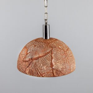 Kauri Organic Red Iron Ceramic Dome Pendant Light Ceramic Pendant Lighting Great Lighting UK Ltd