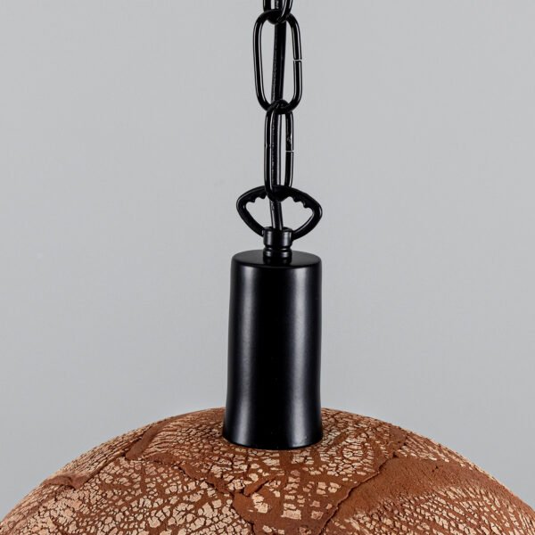 Kauri Organic Red Iron Ceramic Dome Pendant Light Ceramic Pendant Lighting Great Lighting UK Ltd