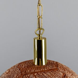 Kauri Organic Red Iron Ceramic Dome Pendant Light Ceramic Pendant Lighting Great Lighting UK Ltd