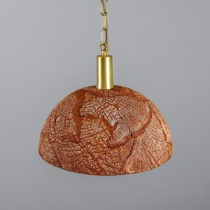 Kauri Organic Red Iron Ceramic Dome Pendant Light Ceramic Pendant Lighting Great Lighting UK Ltd