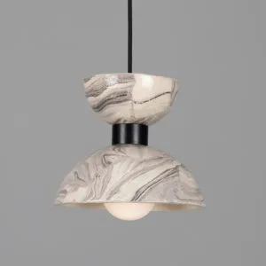 Nakaii Marbled Ceramic Small Pendant Light Ceramic Pendant Lighting Great Lighting UK Ltd