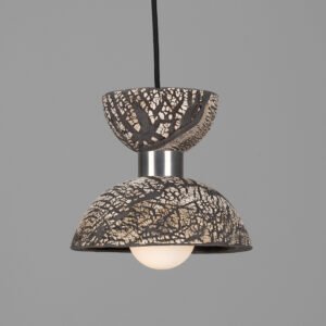 Nakaii Organic Black Clay Ceramic Pendant Light Ceramic Pendant Lighting Great Lighting UK Ltd