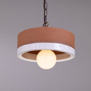 Seville Terracotta and White Glaze Ceramic Pendant Light Bedroom Pendant Lights Great Lighting UK Ltd