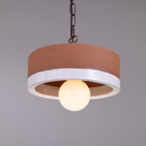 Seville Terracotta and White Glaze Ceramic Pendant Light Bedroom Pendant Lights Great Lighting UK Ltd