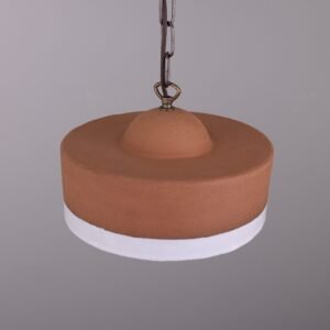 Seville Terracotta and White Glaze Ceramic Pendant Light Bedroom Pendant Lights Great Lighting UK Ltd