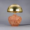 Lawson Red Iron Ceramic Table Lamp with Brass Dome Shade Ceramic Table Lamps Great Lighting UK Ltd