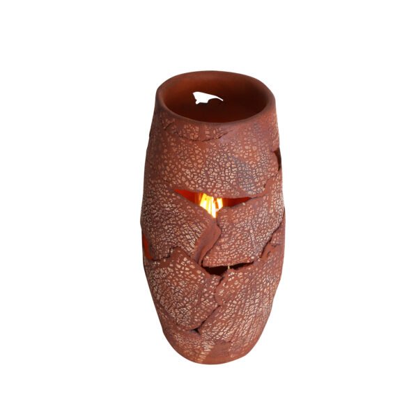 Carya Rustic Red Iron Ceramic Table Lamp Ceramic Table Lamps Great Lighting UK Ltd