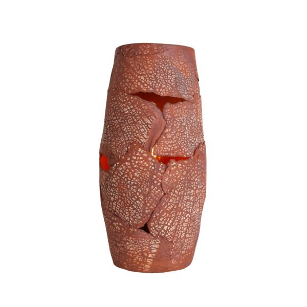 Carya Rustic Red Iron Ceramic Table Lamp Ceramic Table Lamps Great Lighting UK Ltd