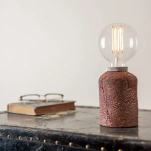 Bixa Small Red Iron Ceramic Table Lamp Ceramic Table Lamps Great Lighting UK Ltd