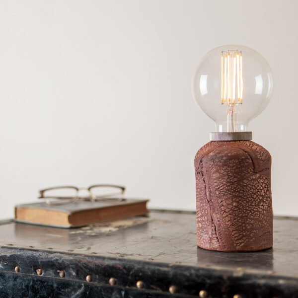 Bixa Small Red Iron Ceramic Table Lamp Ceramic Table Lamps Great Lighting UK Ltd