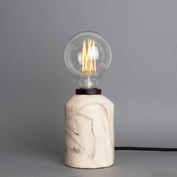 Bixa Small Marbled Ceramic Table Lamp Brass Table Lamps Great Lighting UK Ltd