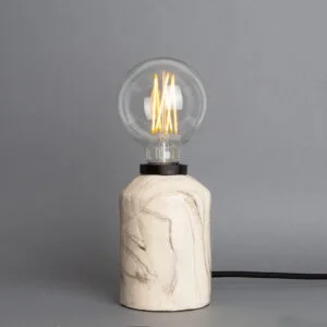 Bixa Small Marbled Ceramic Table Lamp Brass Table Lamps Great Lighting UK Ltd