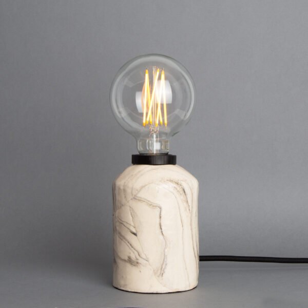 Bixa Small Marbled Ceramic Table Lamp Brass Table Lamps Great Lighting UK Ltd