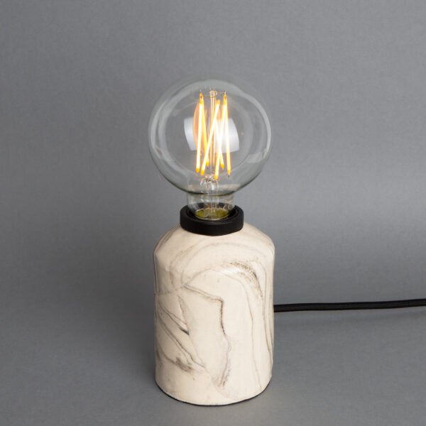 Bixa Small Marbled Ceramic Table Lamp Brass Table Lamps Great Lighting UK Ltd