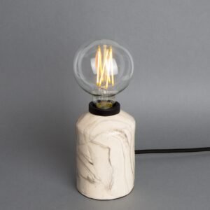 Bixa Small Marbled Ceramic Table Lamp Brass Table Lamps Great Lighting UK Ltd