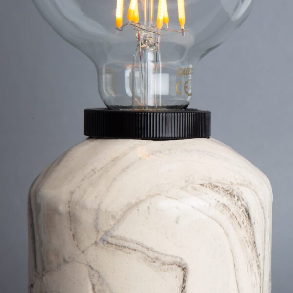 Bixa Small Marbled Ceramic Table Lamp Brass Table Lamps Great Lighting UK Ltd