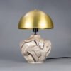 Lawson Ceramic Marbled Table Lamp with Brass Dome Shade New Arrivals Great Lighting UK Ltd