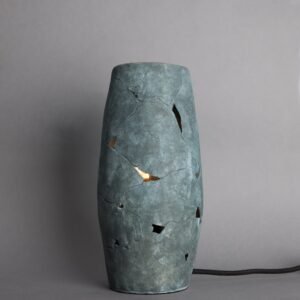 Carya Rustic Ceramic Blue Earth Table Lamp Ceramic Table Lamps Great Lighting UK Ltd