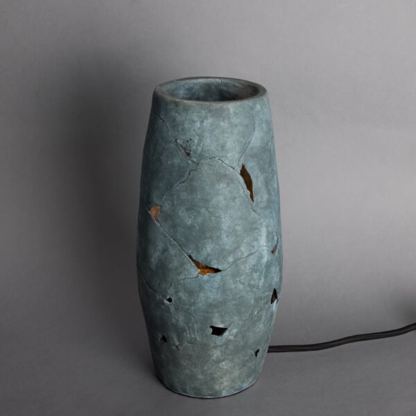 Carya Rustic Ceramic Blue Earth Table Lamp Ceramic Table Lamps Great Lighting UK Ltd