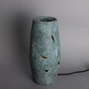 Carya Rustic Ceramic Blue Earth Table Lamp Ceramic Table Lamps Great Lighting UK Ltd