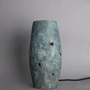 Carya Rustic Ceramic Blue Earth Table Lamp Ceramic Table Lamps Great Lighting UK Ltd