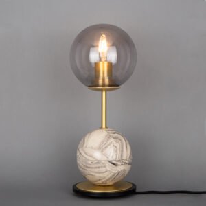 Zapp Marbled Ceramic Glass Ball Table Lamp - Choice of Glass Ceramic Table Lamps Great Lighting UK Ltd