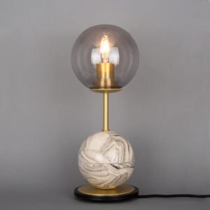 Zapp Marbled Ceramic Glass Ball Table Lamp - Choice of Glass Ceramic Table Lamps Great Lighting UK Ltd