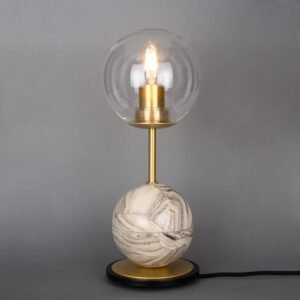 Zapp Marbled Ceramic Glass Ball Table Lamp - Choice of Glass Ceramic Table Lamps Great Lighting UK Ltd