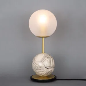 Zapp Marbled Ceramic Glass Ball Table Lamp - Choice of Glass Ceramic Table Lamps Great Lighting UK Ltd