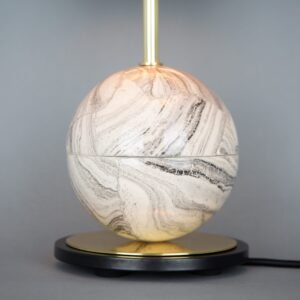 Byrd Marbled Ceramic Table Lamp with Choice of Fabric Shade Ceramic Table Lamps Great Lighting UK Ltd