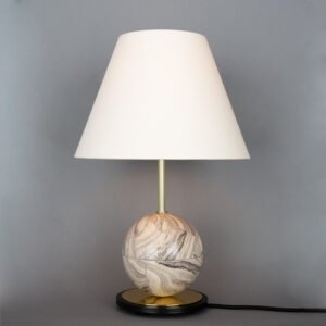 Byrd Marbled Ceramic Table Lamp with Choice of Fabric Shade Ceramic Table Lamps Great Lighting UK Ltd