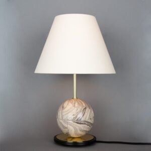 Byrd Marbled Ceramic Table Lamp with Choice of Fabric Shade Ceramic Table Lamps Great Lighting UK Ltd