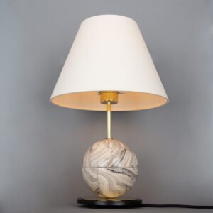 Byrd Marbled Ceramic Table Lamp with Choice of Fabric Shade Ceramic Table Lamps Great Lighting UK Ltd