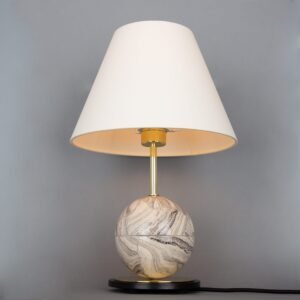 Byrd Marbled Ceramic Table Lamp with Choice of Fabric Shade Ceramic Table Lamps Great Lighting UK Ltd